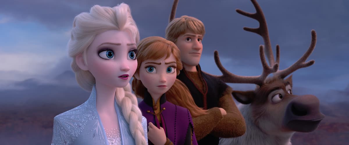 Kristen Bell, Idina Menzel, Josh Gad, and Jonathan Groff in Walt Disney's 'Frozen II'.